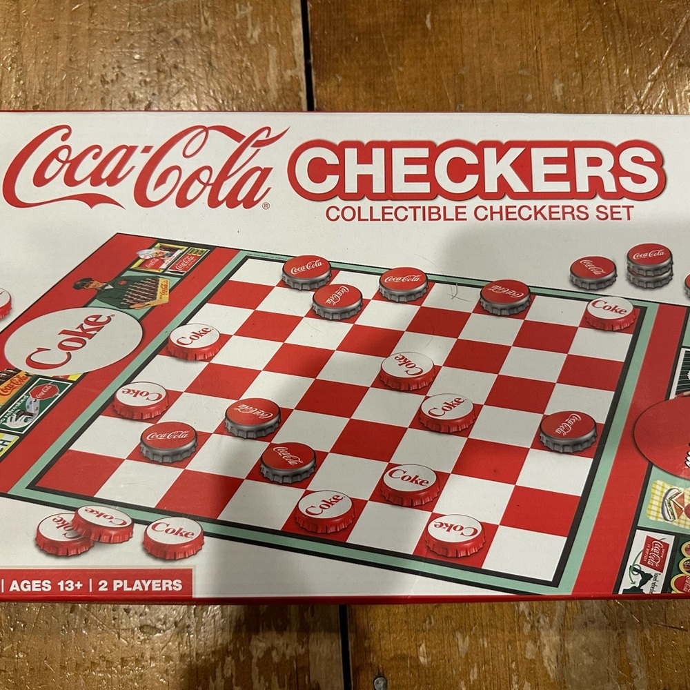 NIB Coca-cola collectible checkers game